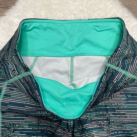 Lululemon Seawheeze Leggings Pace Rival Size 6 Bali Breeze Teal Stretch Crop - Picture 3 of 13